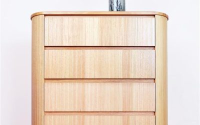 Adsila 5 Drawer Tallboy 95X42X111CM-Natural Ash