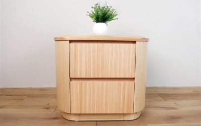 Adsila 2 Drawer Bedside Table 63X42X52CM-Natural Ash