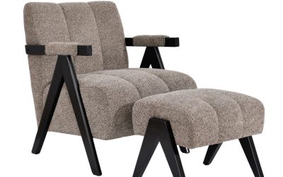 Atlas Accent Chair & Stool – Fawn