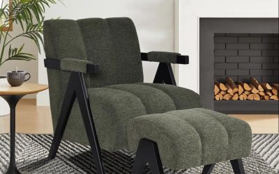 Atlas Accent Chair & Stool – Green