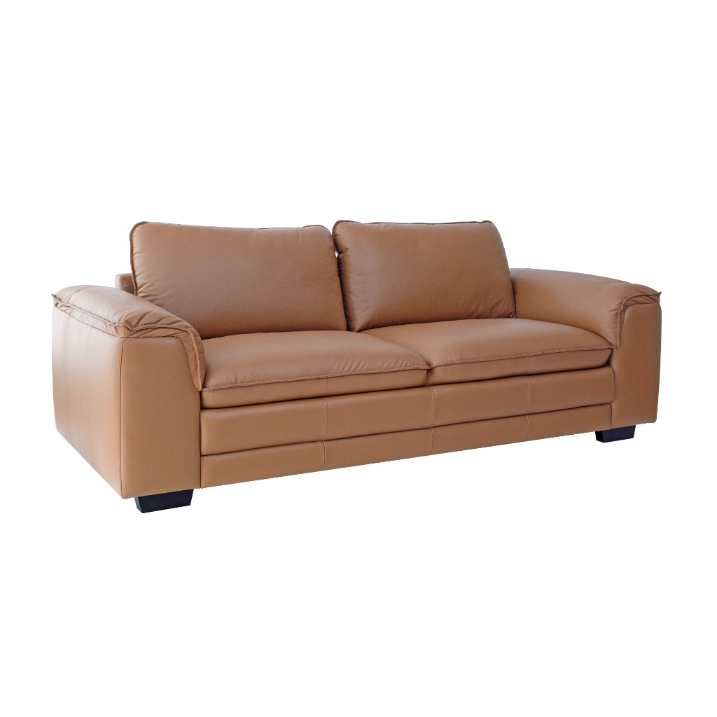 Westhaven Full Leather 3 Seater Sofa – Lido Cognac - Gallery Image 2